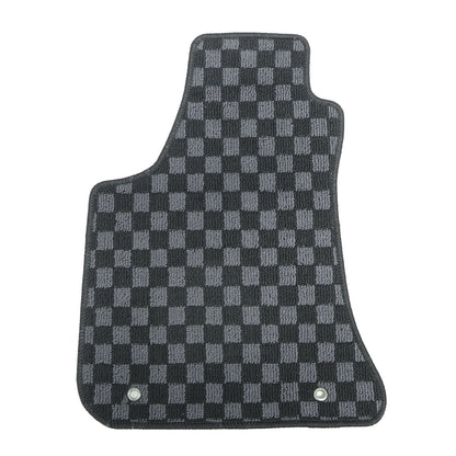 For Dodge Challenger 2015-2020 Front & Rear Checkered Flag Carpet Floor Mats