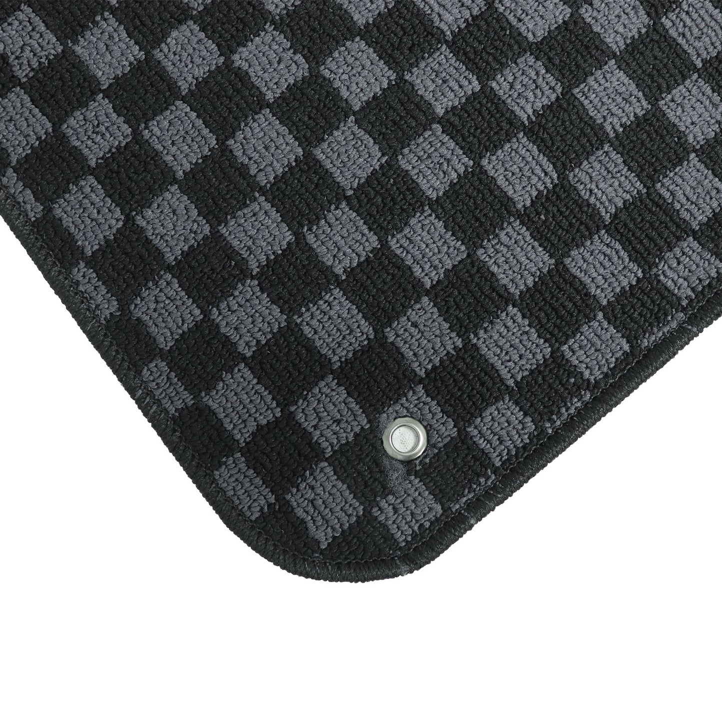 For Dodge Challenger 2015-2020 Front & Rear Checkered Flag Carpet Floor Mats