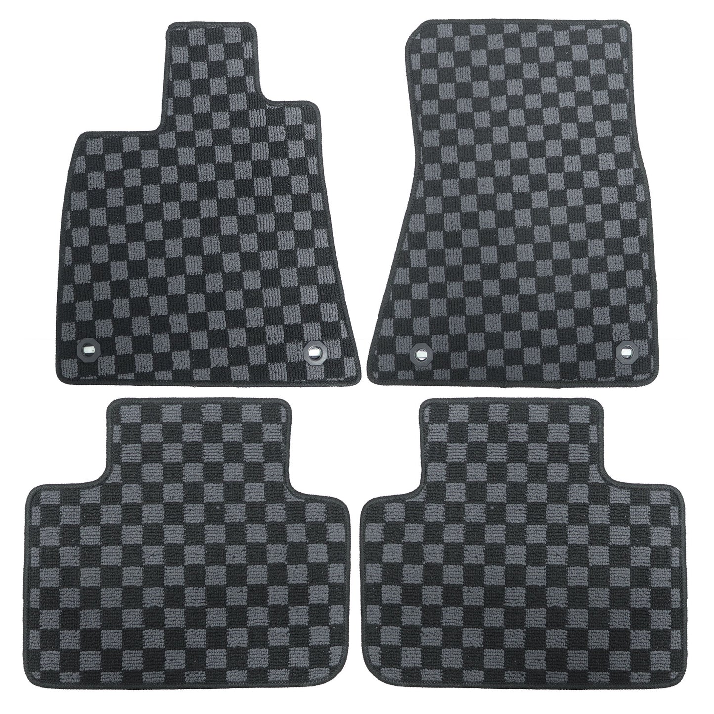 For 2014-2025 Lexus IS250 IS300 IS350 IS200T Checkered Flag Carpet Floor Mats