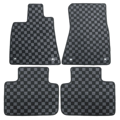 For 2014-2025 Lexus IS250 IS300 IS350 IS200T Checkered Flag Carpet Floor Mats