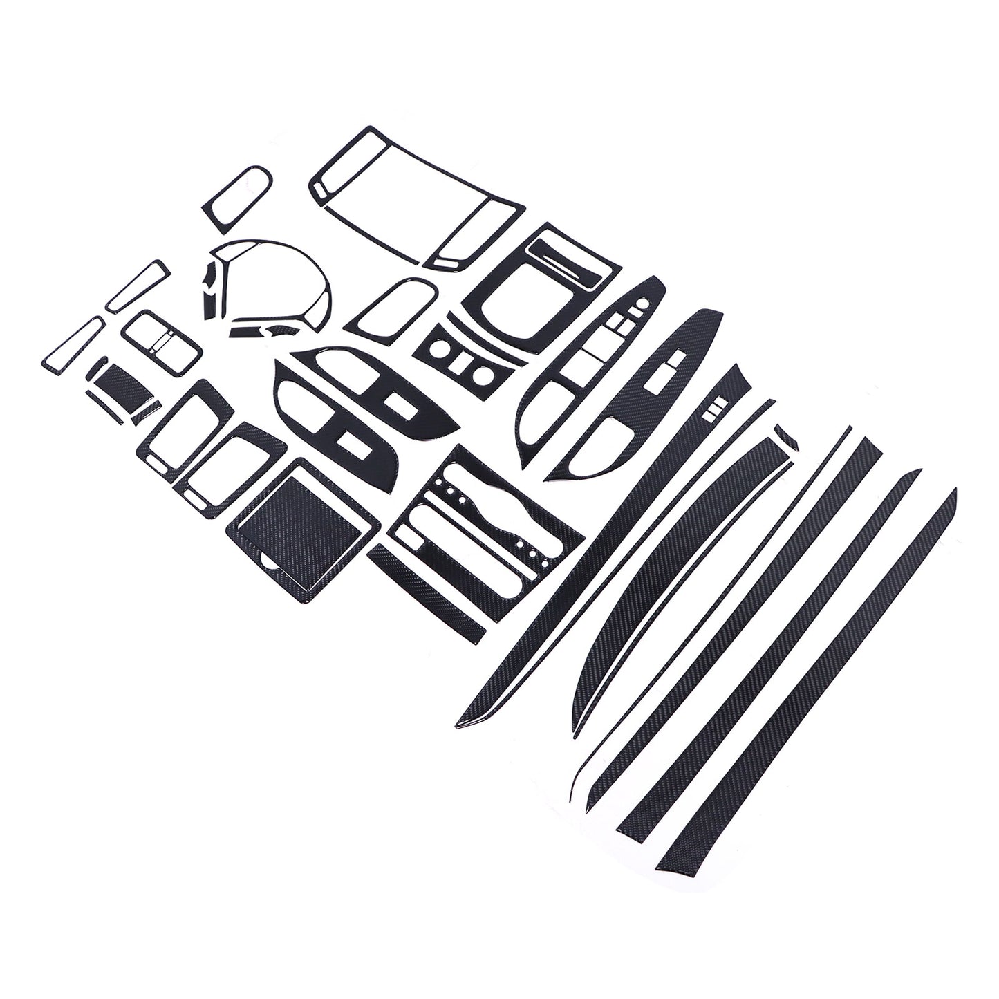 41Pcs Carbon Fiber Interior Full Trim Cover Kit Fit for Infiniti G37 Sedan