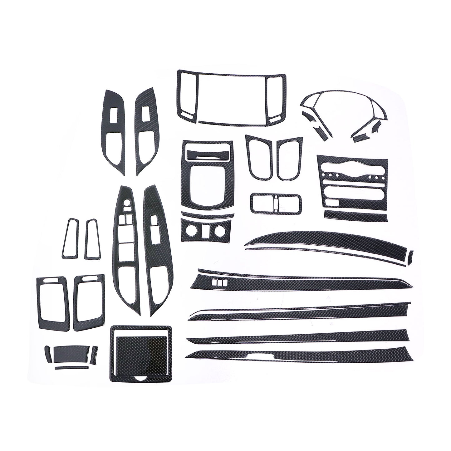 41Pcs Carbon Fiber Interior Full Trim Cover Kit Fit for Infiniti G37 Sedan