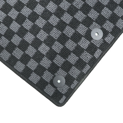For Ford Mustang 2005-2014 Front & Rear Checkered Flag Carpet Floor Mats NEW