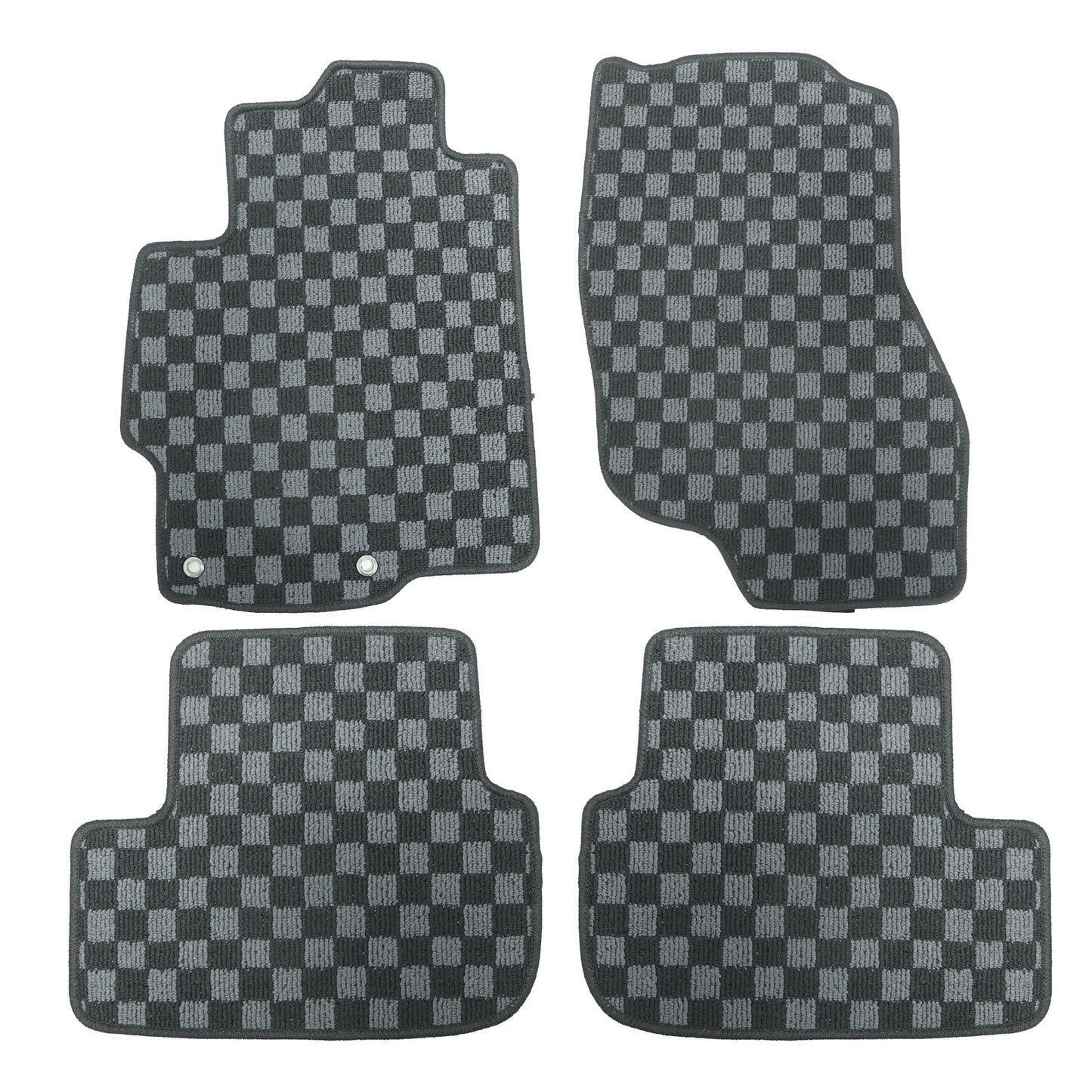 Checkered Flag Carpet Floor Mats For Mitsubishi Lancer Evolution Evo X 2008-2015