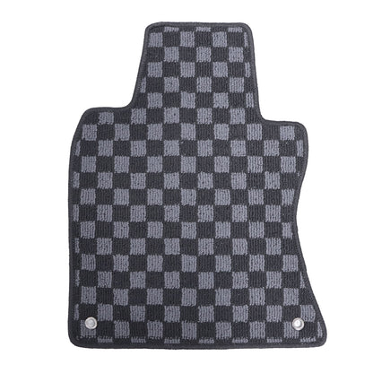 For 2014 2015 2016 2017 2018 Infiniti Q50 Sedan Checkered Flag Carpet Floor Mats