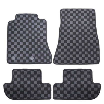 Checkered Flag Carpet Floor Mats Fits 2021 2022 2023 Ford Mustang S550 2-Door