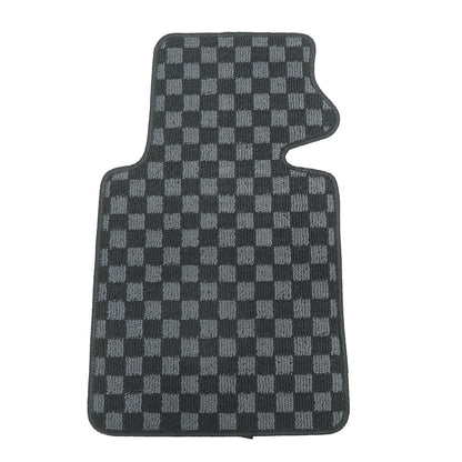 For 1999 to 2006 BMW E46 3 Series Front & Rear Checkered Flag Carpet Floor Mats