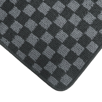 For 1999 to 2006 BMW E46 3 Series Front & Rear Checkered Flag Carpet Floor Mats