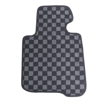4x Checkered Flag Carpet Floor Mats For BMW F82 4 Series Coupe 2017 2018 2019