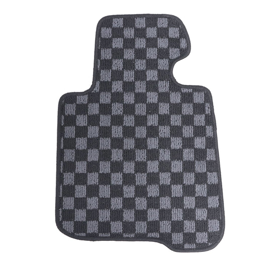 4x Checkered Flag Carpet Floor Mats For BMW F82 4 Series Coupe 2017 2018 2019