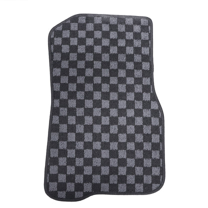4x Checkered Flag Carpet Floor Mats For BMW F82 4 Series Coupe 2017 2018 2019