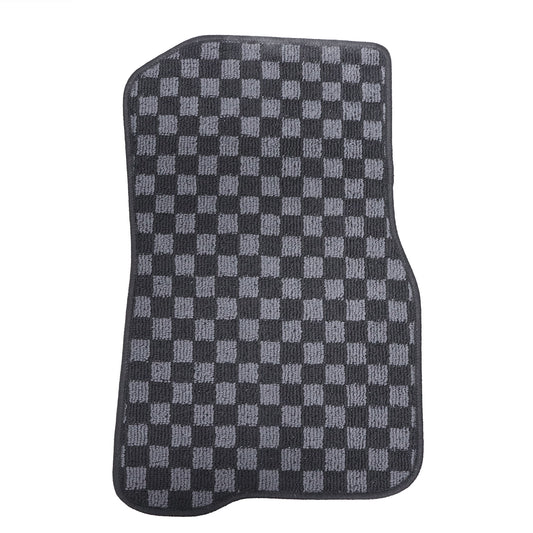 4x Checkered Flag Carpet Floor Mats For BMW F82 4 Series Coupe 2017 2018 2019