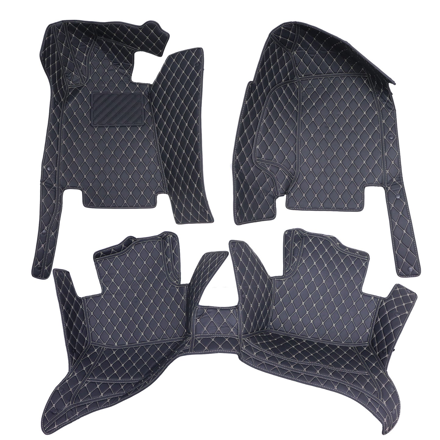 For 2013-2019 Cadillac ATS Microfiber Leather Floor Mats Liners Front & Rear