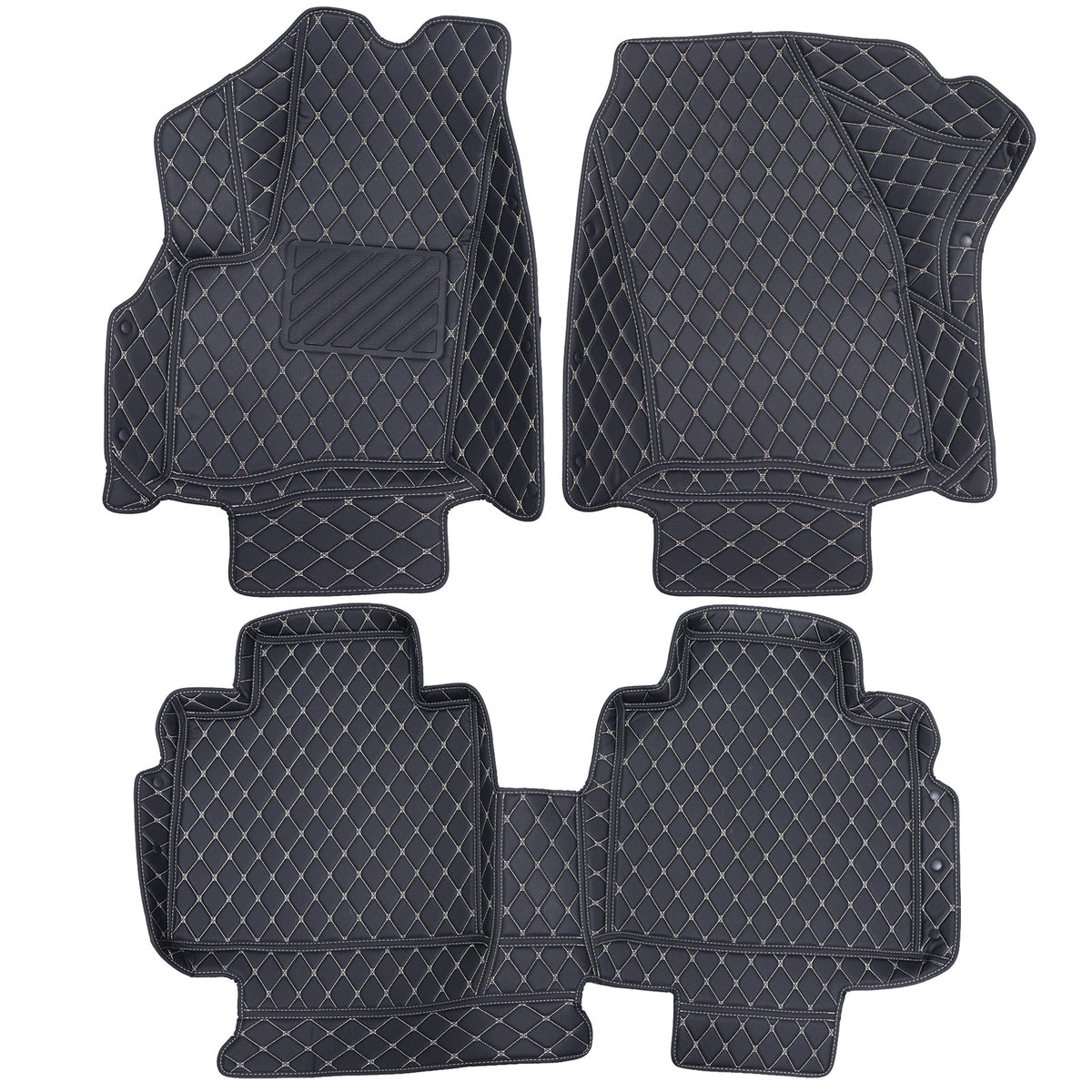 For 2015-2024 Ford Edge Microfiber Leather Floor Mats Liners Front & Rear