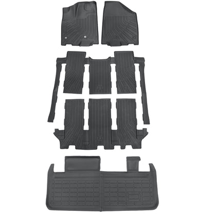 Floor Mats & Trunk Cargo Liners For 2013-2020 Toyota Sienna 7 Seats TPE Weather