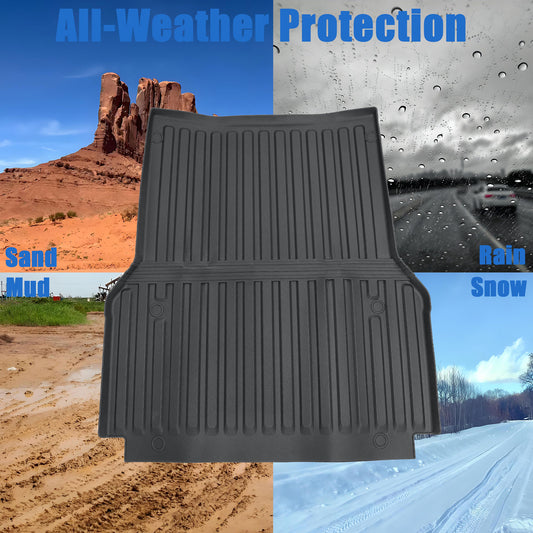 TPE 5Ft Trunk Bed Mat Liner Waterproof For 2005-2023 Toyota Tacoma Double Cab