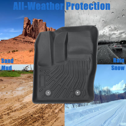 1stRow Floor Mats Liner TPE For 2014-2021 Ford Transit Connect All-Weather 2Pcs