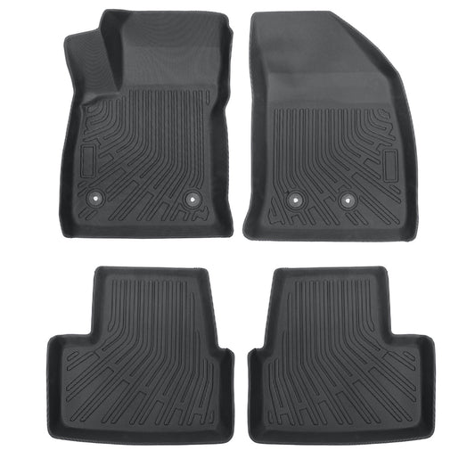TPE All-Weather Front & Rear Floor Mats Liners Set For 2016-2019 Chevrolet Volt