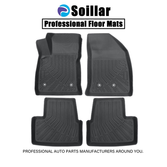TPE All-Weather Front & Rear Floor Mats Liners Set For 2016-2019 Chevrolet Volt