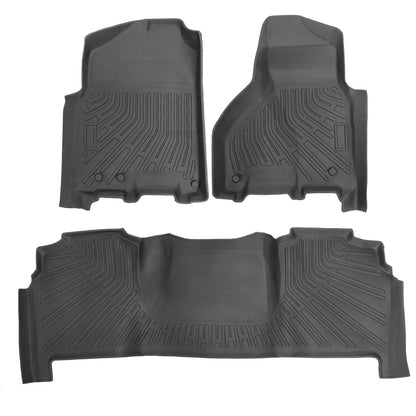 3D TPE Floor Mats Liners Front & Rear Set For 2012-2018 Ram 2500 3500 Mega Cab