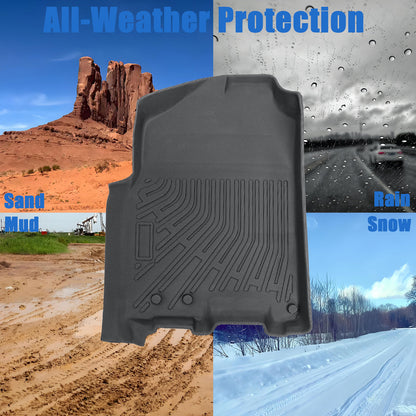 3D TPE Floor Mats Liners Front & Rear Set For 2012-2018 Ram 2500 3500 Mega Cab