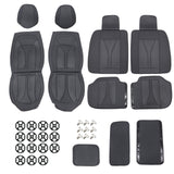 Perforated Leather Full Surround Set Car 5-Seat Cover Protector FOR Toyota Black