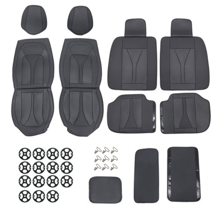 Perforated Leather Full Surround Set Car 5-Seat Cover Protector FOR Toyota Black