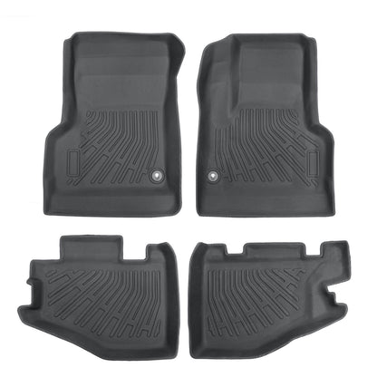 TPE Front & Rear Floor Mats Liners Set 4Pcs For 1997-2006 Jeep Wrangler 2-Door