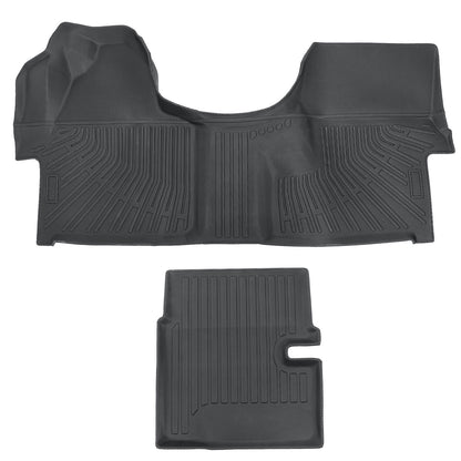 Front+Center Aisle Floor Mats Liners TPE For 2007-2021 Mercedes-Benz Sprinter 2x
