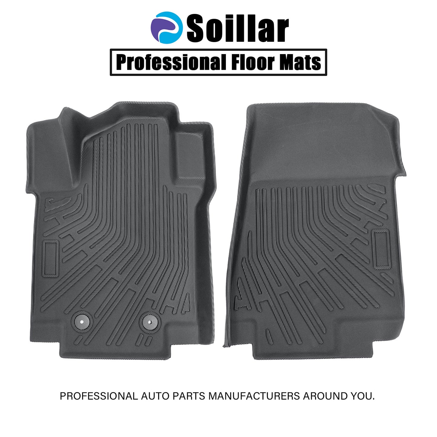 TPE Front Driver & Passenger Floor Mats Liners For 2013 2014 2015 Nissan NV200