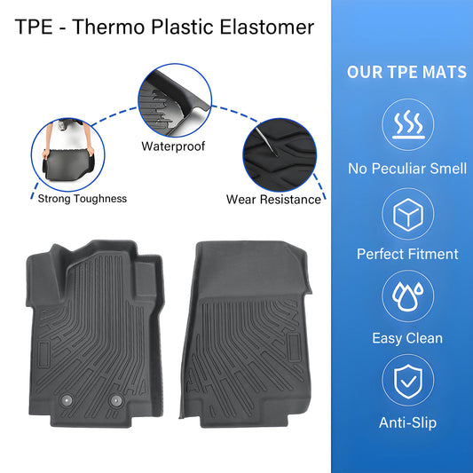 TPE Front Driver & Passenger Floor Mats Liners For 2013 2014 2015 Nissan NV200