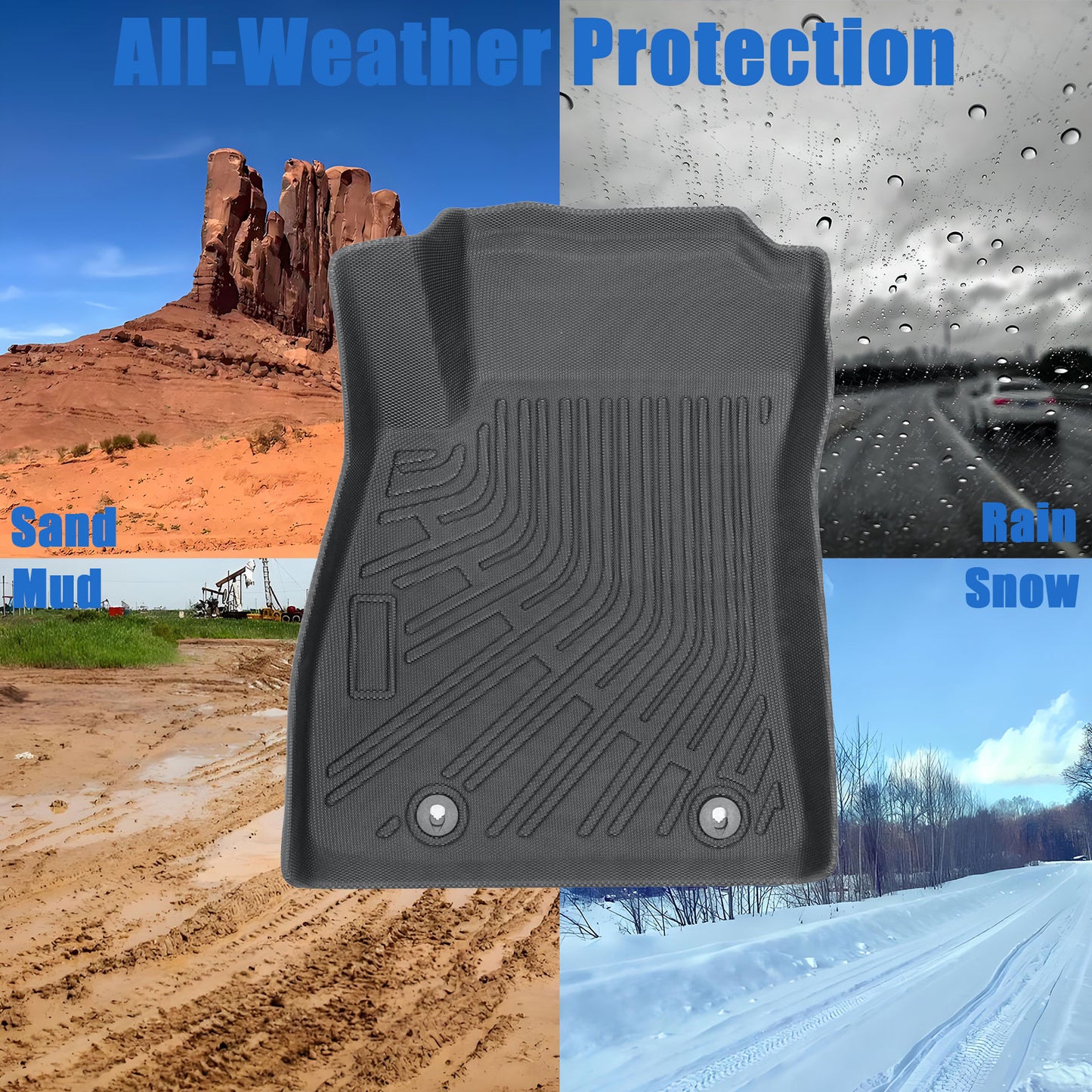 Floor Mats Liners TPE For 2014-2019 Nissan Sentra 3D Model NEW All-Weather NEW