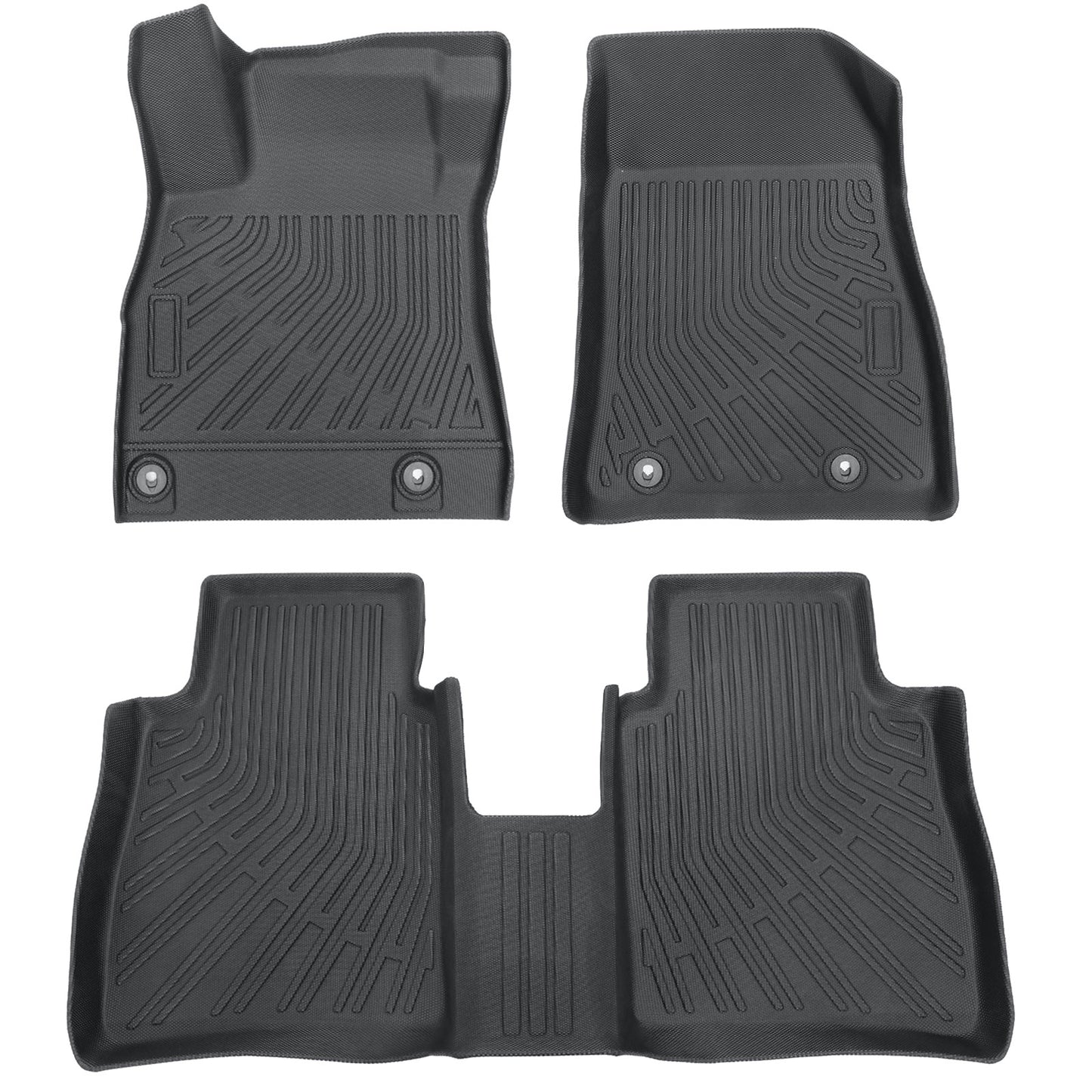 Car 3D TPE Floor Mats Liners Set All-Weather For 2020-2025 Nissan Sentra Black