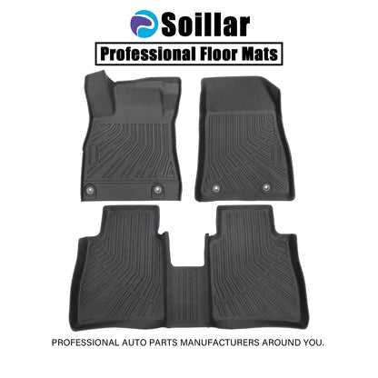 Car 3D TPE Floor Mats Liners Set All-Weather For 2020-2025 Nissan Sentra Black