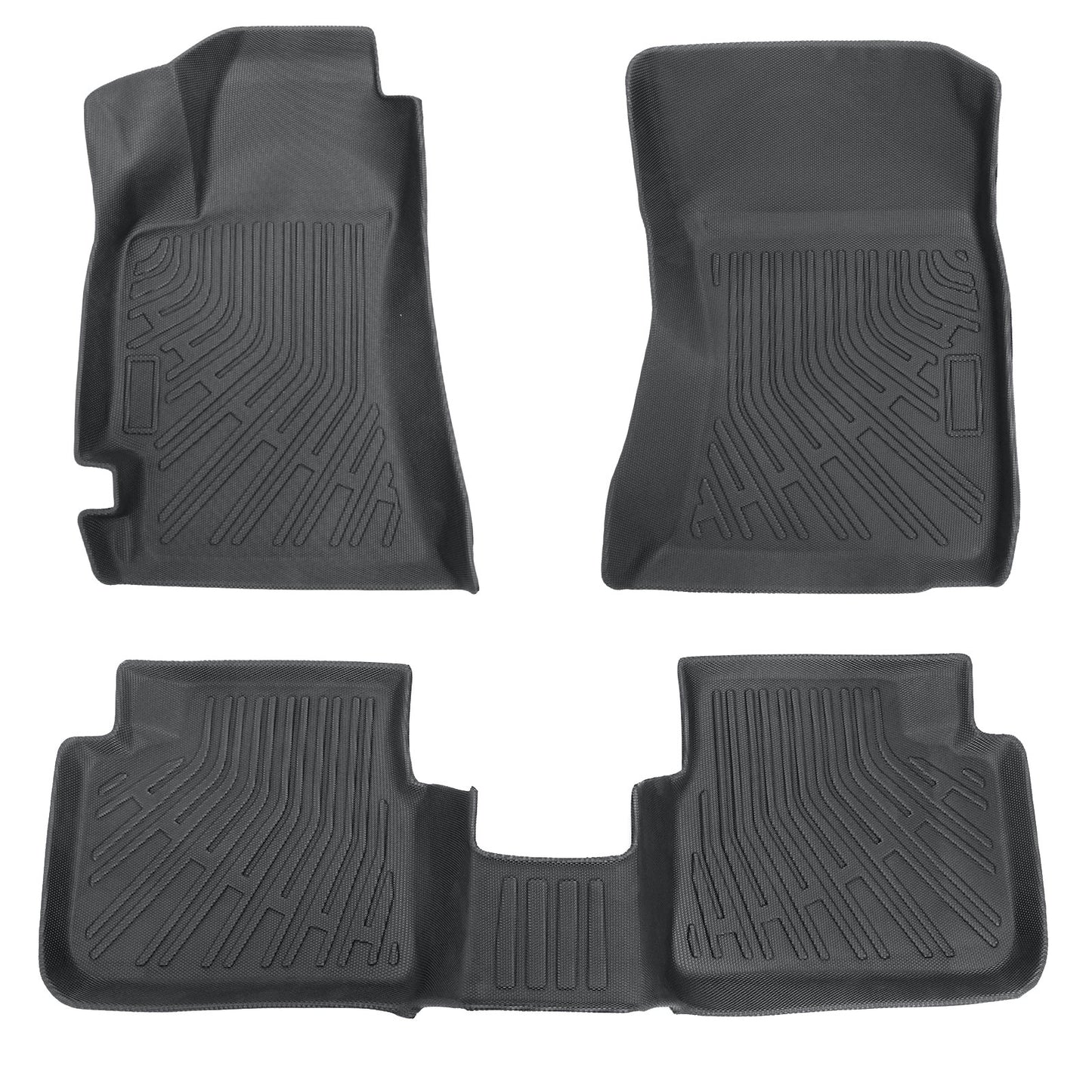Floor Mats Liners TPE For 2009-2013 Subaru Forester 3D Model All-Weather Black