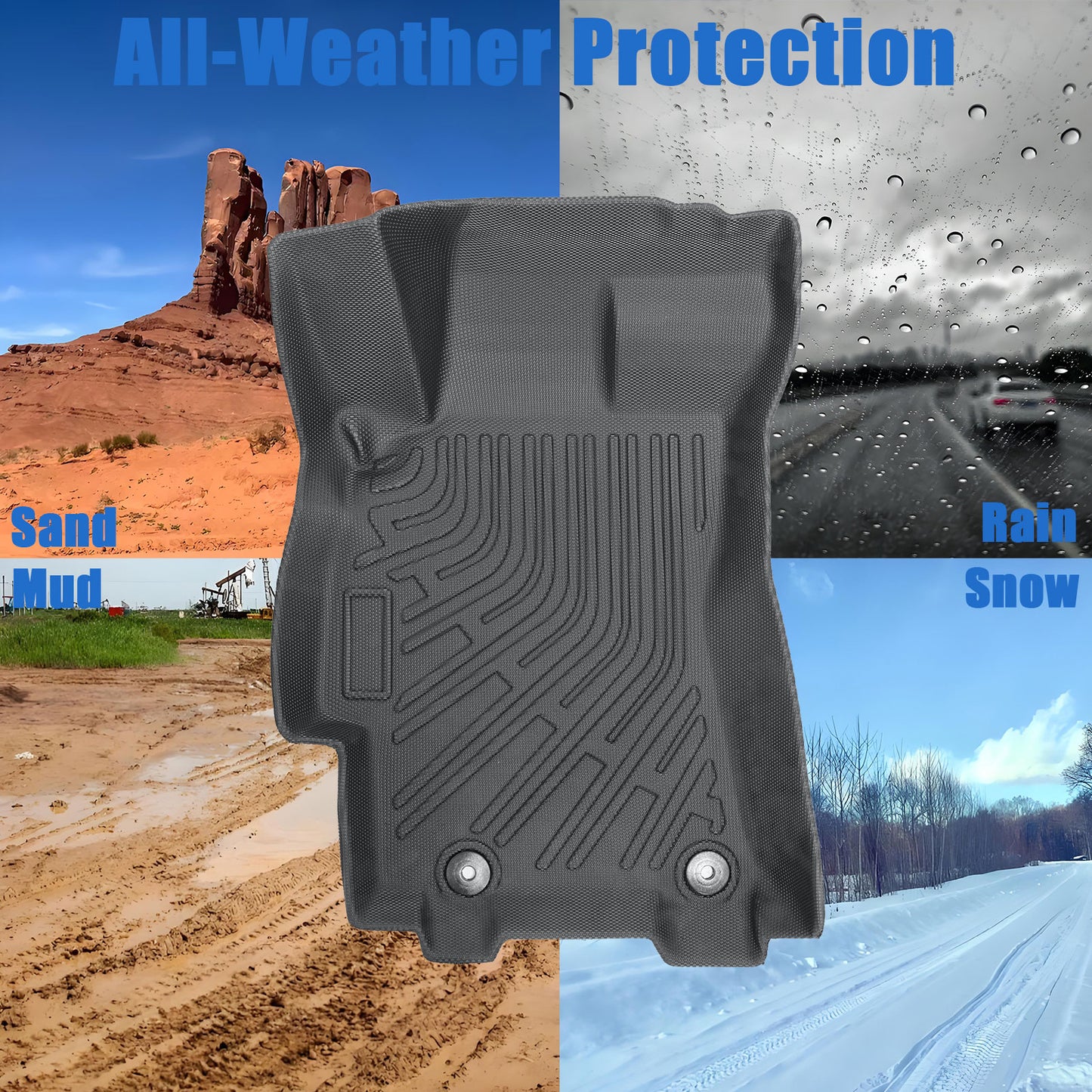Car TPE Floor Mats Liners For 2010-2015 Subaru Legacy Outback All-Weather Black