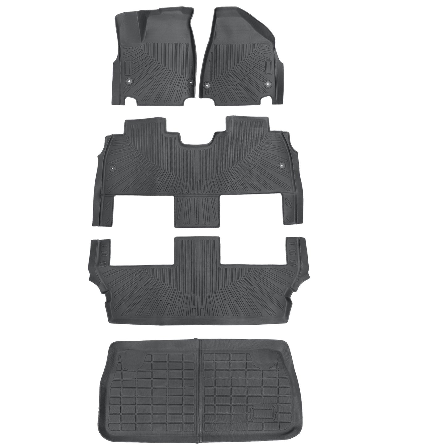 TPE Floor Mats & Trunk Cargo Liner Set For 2017-2025 Chrysler Pacifica Hybrid