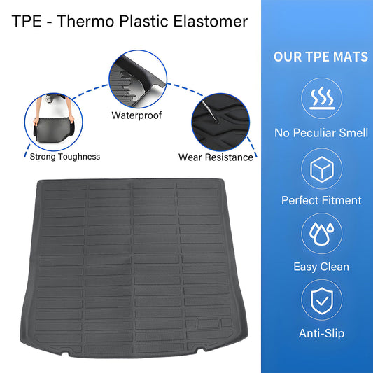 TPE Rear Cargo Trunk Liner Cover Floor Mat For 2015-2025 Ford Edge Waterproof
