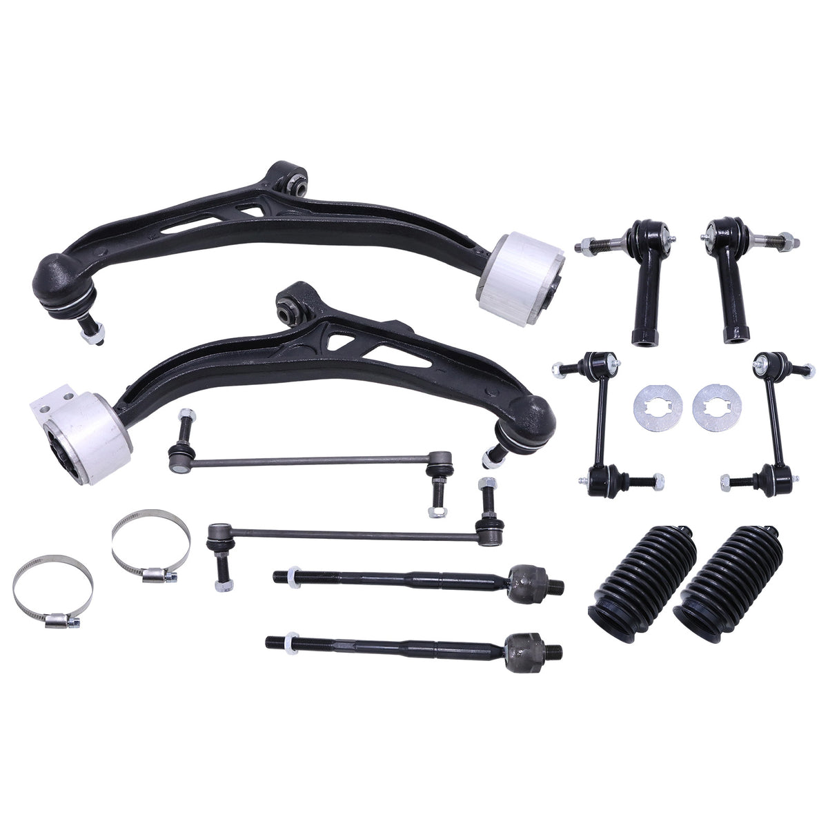 12PCS For Ford Explorer 2011-2017 Front Lower Control Arm Ball Joint Tie Rod End