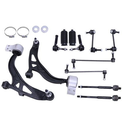 12PCS For Ford Explorer 2011-2017 Front Lower Control Arm Ball Joint Tie Rod End