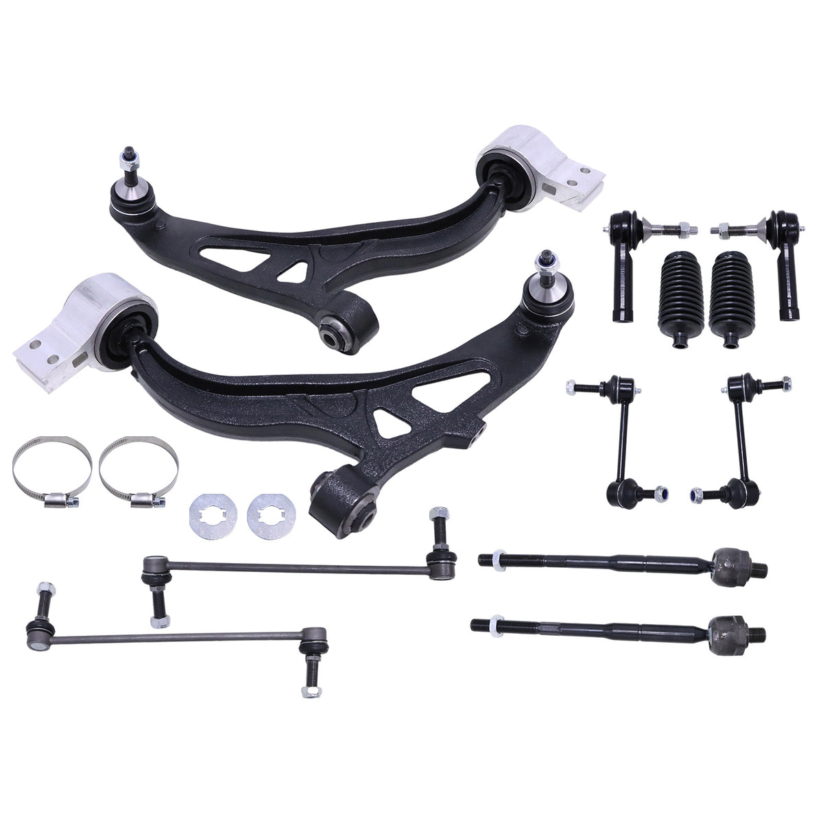 12PCS For Ford Explorer 2011-2017 Front Lower Control Arm Ball Joint Tie Rod End