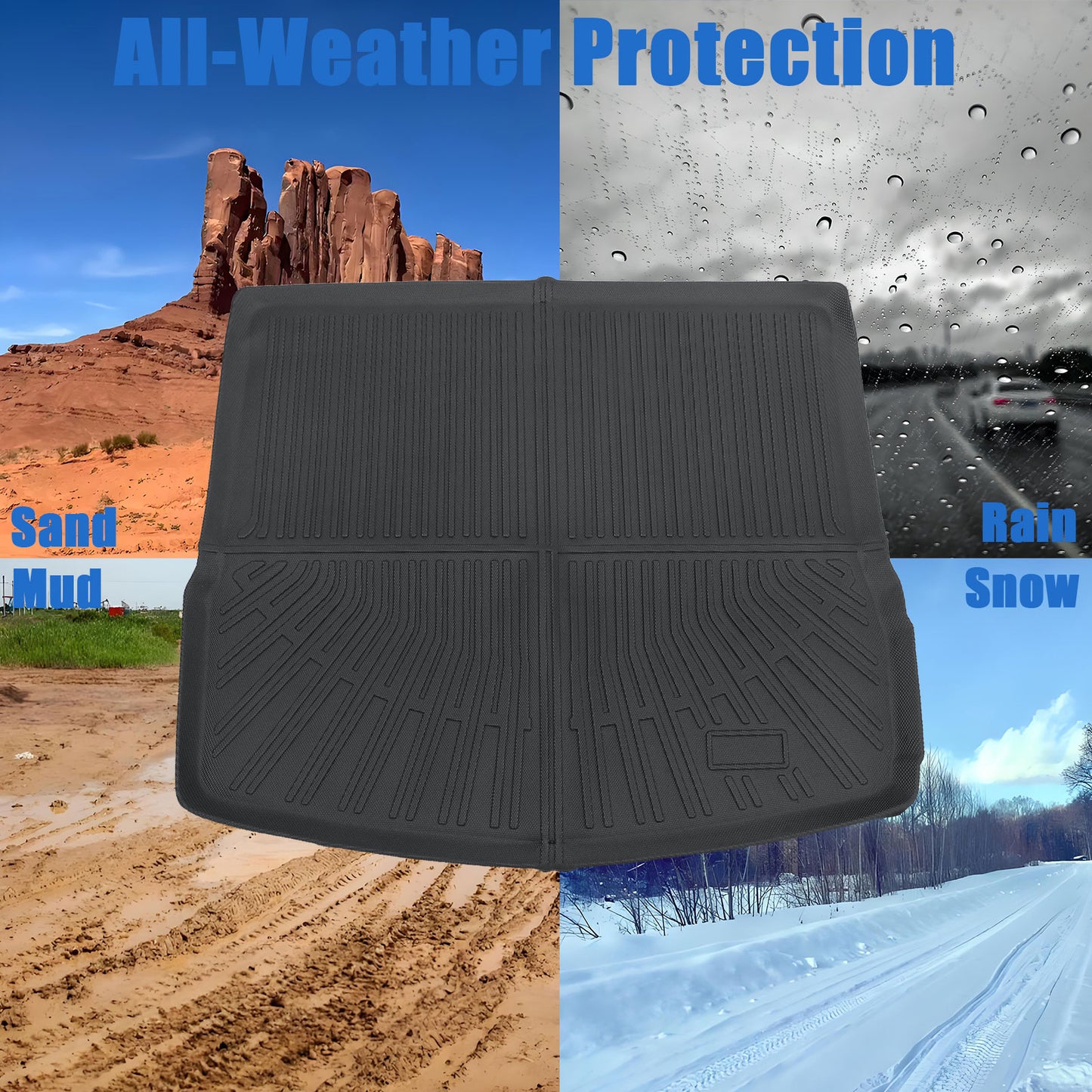 TPE Rear Cargo Trunk Liner Cover Floor Mat For 2015-2026 Porsche Macan Anti-Slip