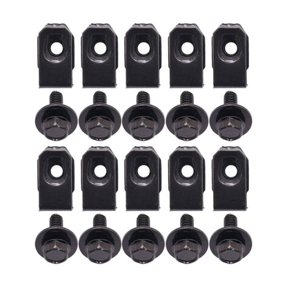 US 20x Fits For GMC Truck Body Bolts&U-nut Clips- M6-1.0 x 20mm- 10mm Hex