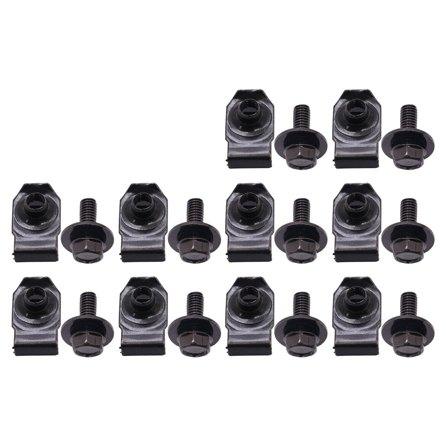 US 20x Fits For GMC Truck Body Bolts&U-nut Clips- M6-1.0 x 20mm- 10mm Hex