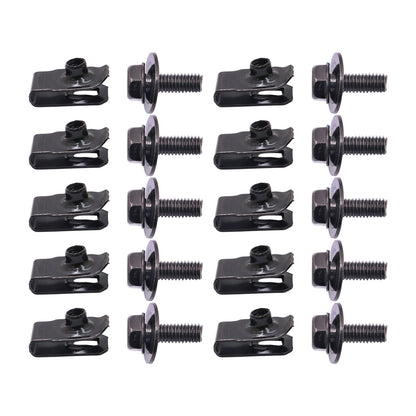 US 20x Fits For GMC Truck Body Bolts&U-nut Clips- M6-1.0 x 20mm- 10mm Hex