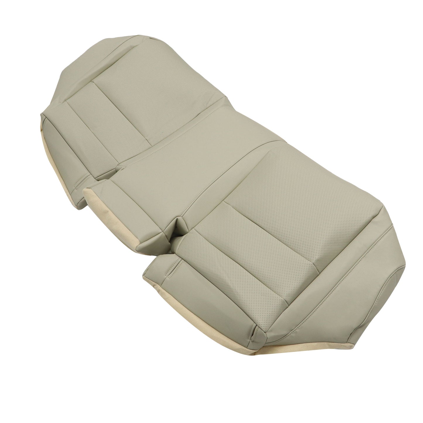 For 2009-2014 Acura TSX Rear Bench Bottom Replacement Seat Cover Perforated Tan