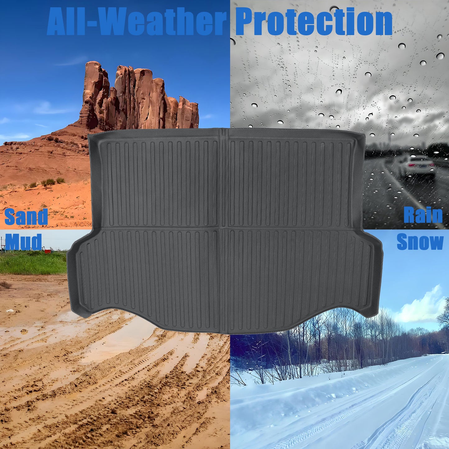3D TPE All-Weather Trunk Cargo Liner Cover Floor Mat For 2013-2018 Toyota RAV4