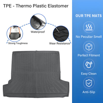 Fits 2003-2009 Toyota 4Runner TPE Rear Trunk Cargo Liner Mat All Weather Black