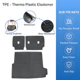 TPE Cargo Trunk Liner Cover Backrest Mat For 2025 2026 Toyota 4Runner  Hybrid 3D
