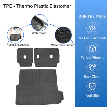 TPE Cargo Trunk Liner Cover Backrest Mat For 2025 2026 Toyota 4Runner  Hybrid 3D